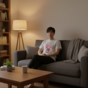 T-shirt à manches courtes Sad Bear With Broken Heart pour adulte, unisexe, col rond, impression sérigraphique - Product Image 3