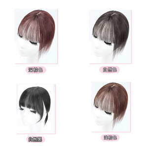 AU Fringe Clip in Haar verlängerungen Pony Natural Scalp Human <span class=keywords><strong>Hair</strong></span> Toppers Haar verlängerungen - Product Image 4