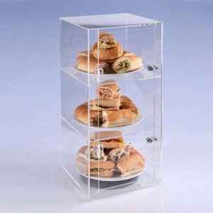 <span class=keywords><strong>Vitrine</strong></span> acrylique transparente à 3 niveaux avec éclairage <span class=keywords><strong>LED</strong></span>, étagères étanches et anti-poussière pour articles de collection en magasin de détail - Product Image 4