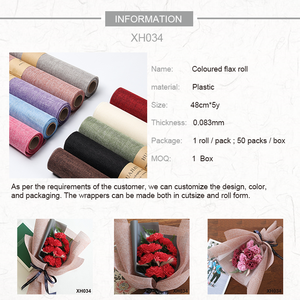 Papier d'emballage en rouleau <span class=keywords><strong>de</strong></span> chanvre, effet givré, pour emballage cadeau, Halloween, fleurs, papier d'emballage coréen, fournitures pour fleuristes - Product Image 3