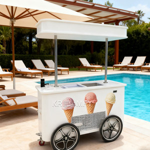 Triciclo Eléctrico de Fibra de Vidrio de Alta Calidad OEM para Venta Ambulante de Helados y Gelato con Congelador y Exhibidor - Product Image 6