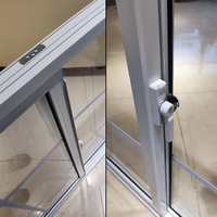 Fenêtre coulissante en PVC avec grilles en verre, maison préfabriquée horizontale, fenêtre intérieure mince, fenêtres coulissantes en UPVC/PVC