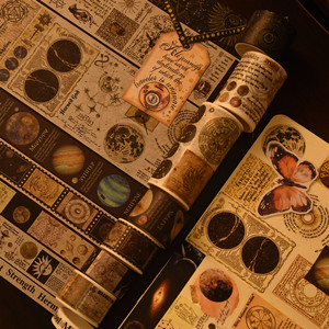 Оптовая продажа, изготовленный на заказ, винтажный стиль, 18 Рулонов, декоративный материал, наклейки для альбома, дневник, набор рулонов, лента для Васи - Product Image 2