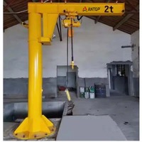 Grúa Giratoria Motorizada Manual de 270-360 Grados con Pilar de Empuje Manual y Rodamientos Premium