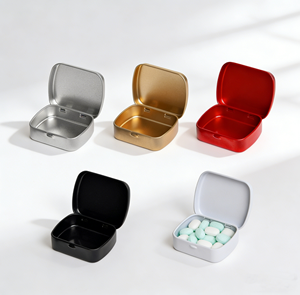 Caja Metálica Plateada Portátil para Monedas, Mini Estuche Rectangular con Bisagras para Guardar Dulces y Pequeños Objetos - Product Image 3