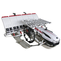 Mise à jour de marche manuelle à essence derrière le type 4 6 rangées de riz de paddy plantant la machine de transplanter le riz