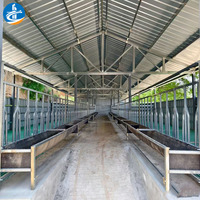 Grange de ferme de structure en acier de conception moderne pour les fermes modernes avec des moutons