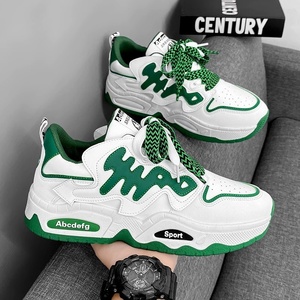 Marchio di moda scarpe da uomo con giovani sport Casual da bordo studenti di sesso maschile piccolo senso bianco pane papà - Product Image 2