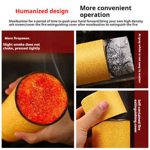 หลอดรมยาขนาดใหญ่4ซม. แบบใช้มือถือ, หลอด Artemisia สมุนไพรบริสุทธิ์อุปกรณ์ moxibustione ดับง่าย - Product Image 5