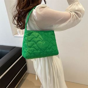 Women's Fashion Casual Small <b>Square</b> Bag Simple Customized Luxury Shoulder Bag Waterproof Polyester Heart Quilting Handbag - Product Image 5