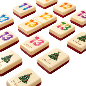 Juego <span class=keywords><strong>de</strong></span> Mahjong <span class=keywords><strong>de</strong></span> Acrílico Tallado con Detalles Dorados y Números Secuenciales, Cubo <span class=keywords><strong>de</strong></span> Rummy, Regalo Entretenido - Product Image 4