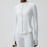 Veste de yoga zippée rose doré pour femmes grandes tailles
