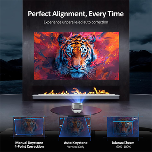 Xách Tay 1080P LCD LED <span class=keywords><strong>Video</strong></span> Chiếu Android 13 Hệ Thống 4K Full HD Mini Rạp Hát Tại Nhà Lật Android 720P 5W Loa Giáo Dục - Product Image 4