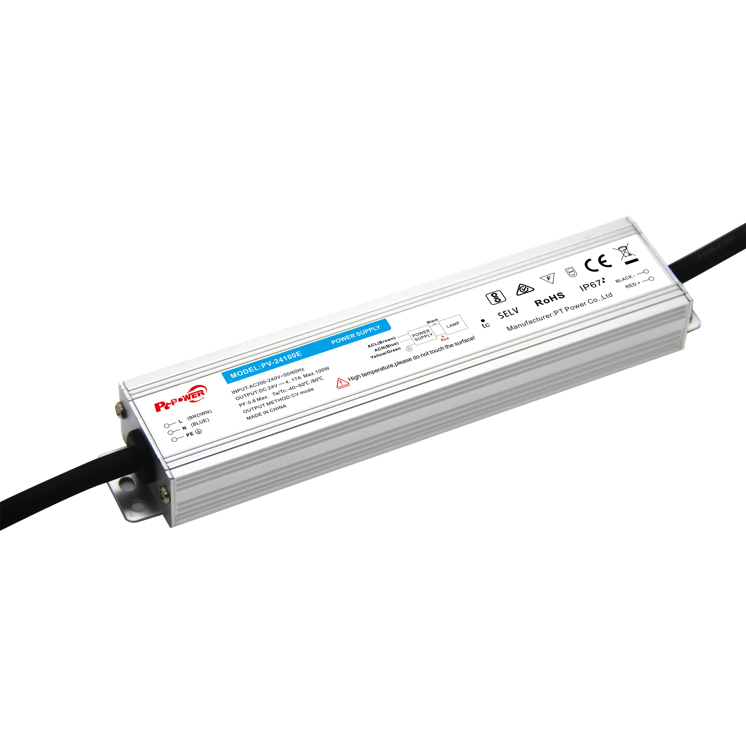 Fonte de energia LED de alta eficiência EMC 12V/24V 80W 100W 150W 200W 300W 400W driver de luz de tira LED de tensão constante
