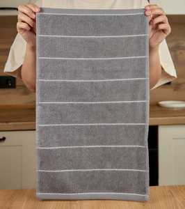 Cotton With Hanging Loop Soft Absorbent Lint Free Tea Towels and Multi Purpose Dish Cloths for <b>Kitchen</b> Cleaning - Product Image 2