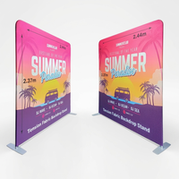 Support de toile tendue en aluminium pour toile de fond, support de toile tendue type taie d'oreiller, toile de fond pour photomaton, présentoir pour salon professionnel