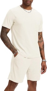 Conjunto de camiseta y pantalones cortos de secado rápido para hombre, estilo casual, holgado, con estampado personalizado, estilo vintage de verano. - Product Image 4