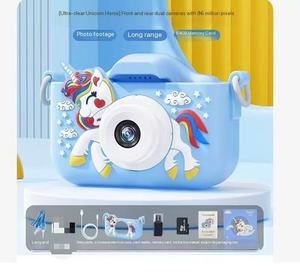 Appareil photo reflex numérique miniature pour enfants, arc-en-ciel, licorne, avec double capteur CMOS HD et fonction de prise de vue nocturne, photo et vidéo SD - Product Image 1