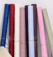 Lot de 5 feuilles de papier texturé pierre pour emballage floral et fournitures de fleuriste, papier crépon marbré pour emballage cadeau