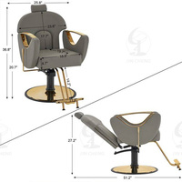 Chaise de coiffeur Jincheng avec appui-tête hydraulique réglable et rotation à 360 degrés