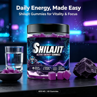Gummies de résine de Shilajit Premium – Complément de Shilajit délicieux et à croquer, extrait de Shilajit végétalien en gommes à mâcher