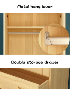 Meubles de chambre à coucher en bois massif de conception moderne armoire personnalisée pour la maison hôtel salon bureau à domicile fonction pliante - Product Image 4