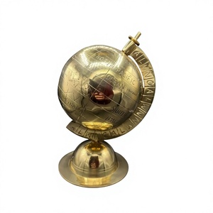 Globe terrestre décoratif Golden Globe, style antique, pour la maison, le bureau ou la salle d'étude - Product Image 1