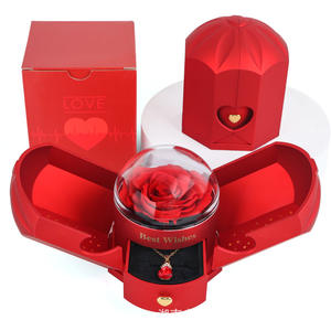 Mini Joyero para el Día de San Valentín con Flor de Jabón, Organizador Portátil para Anillos y Collares, Regalo para Novia - Product Image 5