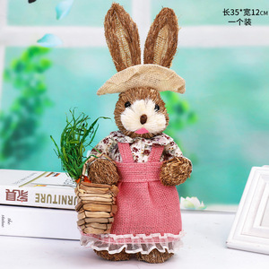 Rabbit Theme Party Supplies Decoration Gift Grass <b>Easter</b> Bunny <b>Ornament</b> - Product Image 5