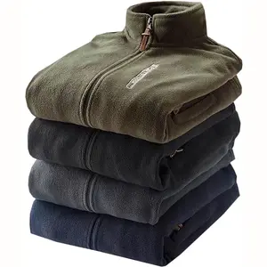 Mens Outwear Outdoor Warm Softshell Full Zip Antipill Polar Fleece Sweater Jacket