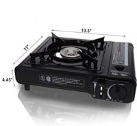 Réchaud à gaz butane portable manuel simple et léger pour la randonnée, le camping et la cuisine en plein air, avec boîte de couleur