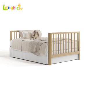 Mid-Century Retro Solid Wood <strong>Cribs</strong> Montessori Kids Bed and Toddler House for Modern Bedrooms and School - Product Image 6