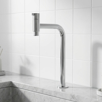 Robinet de cuisine en plastique à trou unique avec capteur tactile, finition chromée, design moderne pour utilisation en salle de sport