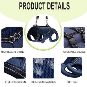 Yaralı köpek tam vücut desteği Sling yastıklı yelek ön ve arka bacak köpek Sling taşıyıcı yürüyüş ayarlanabilir köpek asansör koşum - Product Image 2