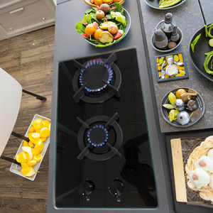 Foshan Table de cuisson noire de haute qualité 220V Cuisinière à gaz OEM à <span class=keywords><strong>2</strong></span> brûleurs Four à <span class=keywords><strong>induction</strong></span> domestique Conception intégrée Alimenté par batterie - Product Image 4