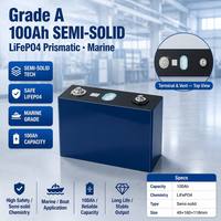 Batería Prismática de Litio-Ferrofosfato (LiFePO4) Semisólida Recargable de Alta Capacidad, 3.2V 100Ah, para Embarcaciones y Yates, Venta al Por Mayor
