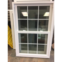 Fenêtre américaine de remplacement à guillotine en vinyle UPVC Extérieur Vertical Coulissant Double Fenêtre à guillotine simple avec moustiquaire