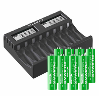 PUJIMAX appareil ménager piles rechargeables Aa batterie au lithium 1.5v et chargeur de batterie Li-ion intelligent chargeur rapide type-c