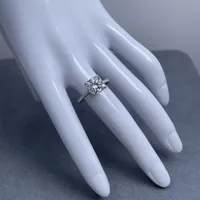 Bague en argent sterling 925 MuShan Designer Jewelry avec moissanite VVS, bague cadeau pour elle, plaquée or 18 carats, bijoux fins brevetés MST
