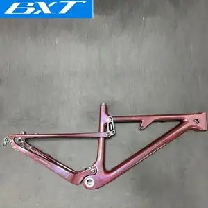 29er升压碳MTB自行车全悬挂车架148 * 12毫米双悬挂XC旅行100毫米MTB车架全悬挂29碳