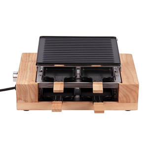 <span class=keywords><strong>Grill</strong></span> électrique <span class=keywords><strong>Raclette</strong></span> avec plaque en acier moulé sous pression, design moderne, haute efficacité, dispositif de sécurité flamme pour plus de 5 personnes, finition bois - Product Image 1