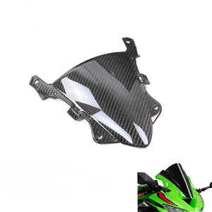 กระจกบังลมคาร์บอนไฟเบอร์แห้ง 3K สำหรับ Kawasaki Ninja ZX-4R ZX-4RR 2020-2025 ชิวบังลมมอเตอร์ไซค์แบบแอโรไดนามิก - Product Image 1