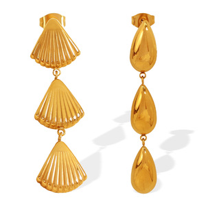Fashion <b>Dangle</b> <b>Earrings</b> <b>Gold</b> Teardrop Shape Zinc Alloy Party Jewelry Drop <b>Earrings</b> EH502 EH521 - Product Image 5