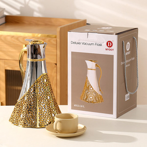 Nuovo Arrivo: Thermos <span class=keywords><strong>di</strong></span> Lusso da 1000ml in <span class=keywords><strong>Vetro</strong></span> con Rivestimento in Metallo, Contenitore Termico per Tè e Caffè - Product Image 6