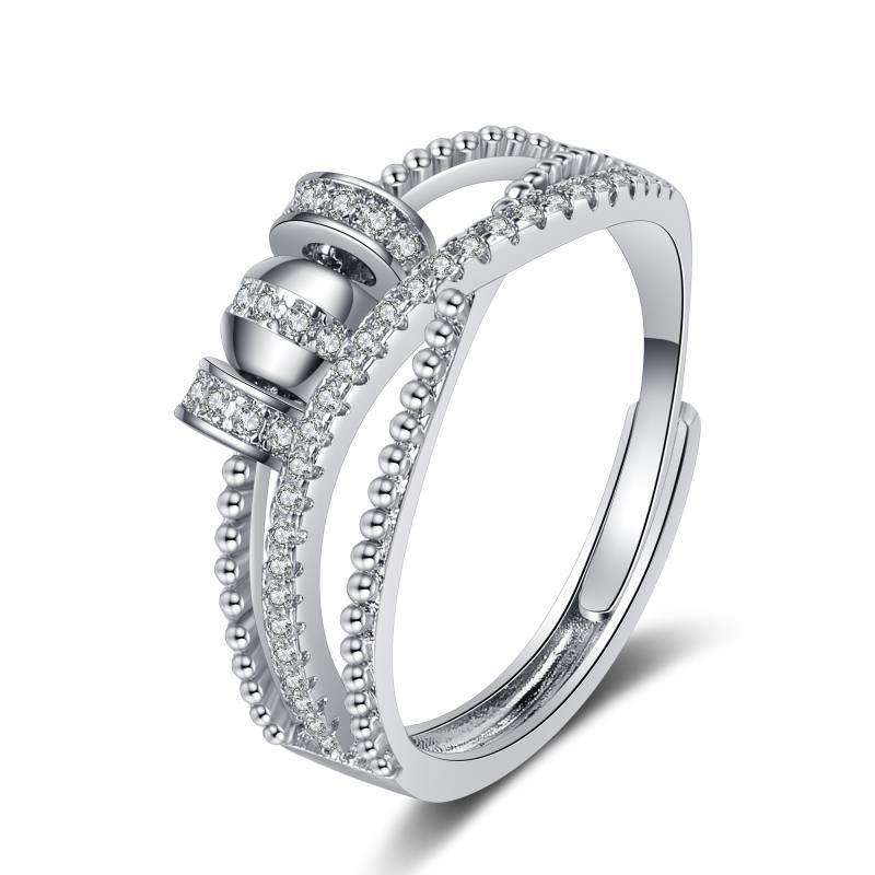 RFJEWEL Rotatable Spin Ring Jewelry Four