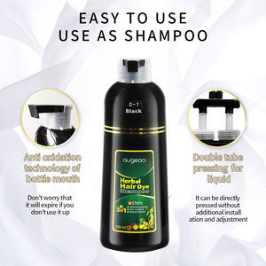 Meilleure vente shampooing <span class=keywords><strong>de</strong></span> coloration 3 en 1 sans ammoniaque brun foncé café permanent 500ml shampooing <span class=keywords><strong>de</strong></span> teinture pour cheveux noirs à base <span class=keywords><strong>de</strong></span> plantes - Product Image 3