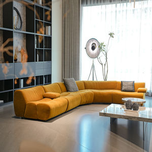 पीले सफेद न्यूनतम सुरुचिपूर्ण लोकप्रिय लिविंग रूम सोफा लिविंग रूम के लिए इतालवी डिजाइन सेट करता है - Product Image 2