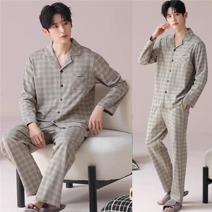 Vêtements de nuit pour hommes en gros, ensemble de pyjama personnalisé, vêtements de nuit OEM, coton, marque privée, logo personnalisé, fournisseur d'usine - Product Image 2
