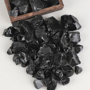 Verre igné <span class=keywords><strong>volcanique</strong></span> de style Feng Shui naturel d'obsidienne pour bijoux et artisanat spirituel cible de mascotte - Product Image 4