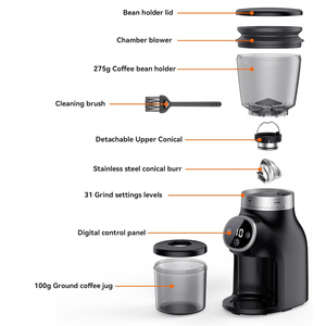 เครื่องบดเมล็ดกาแฟระดับมืออาชีพ 220V เครื่องบดกาแฟเชิงพาณิชย์สำหรับใช้ในบ้าน เครื่องบดกาแฟเอสเพรสโซเชิงพาณิชย์ - Product Image 4